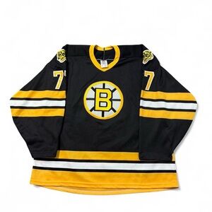 Vintage 90s Boston Bruins Ray Borque hockey jersey black gold bears XL mens